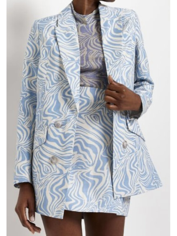 SACOU PRINT ALBASTRU 