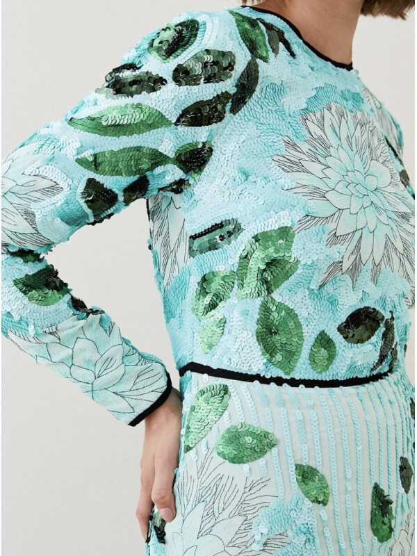 ROCHIE CU PAIETE VERDE