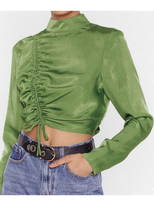 BLUZA SATIN VERDE FISTIC 
