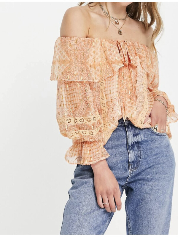 BLUZA DIN VOAL ORANGE