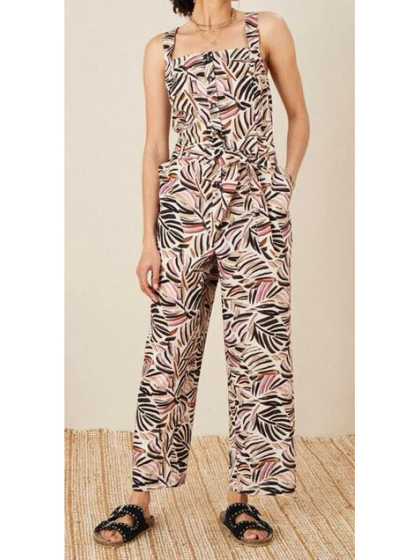 Salopetă din poplin cu imprimeu-Multicolor-50