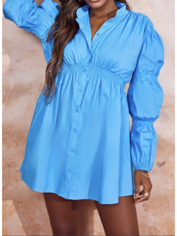 ROCHIE DE CAMAȘĂ BUMBAC ALBASTRĂ 