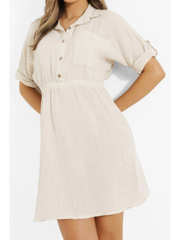 ROCHIE CRINKLE CU MÂNECĂ SCURTA