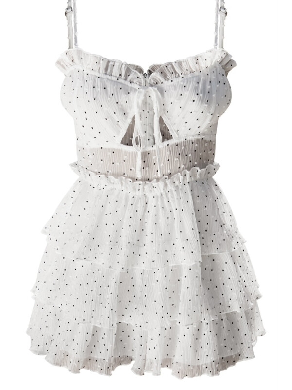 SALOPETA TRANSPARENTA CU BULINE NEGRE