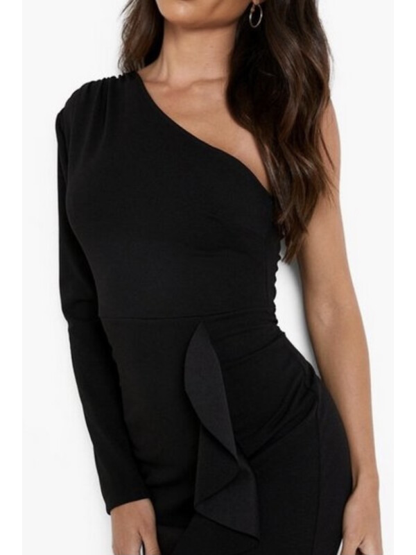 Rochie Midaxi cu Volane Asimetrice Boohoo