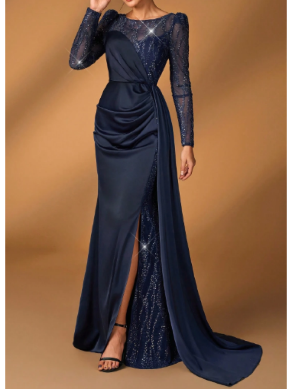 Rochie maxi de tip sirenă din satin 