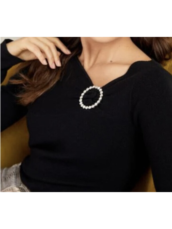 PULOVER CU BROȘĂ ȘI PIETRE DECORATIVE NEXT