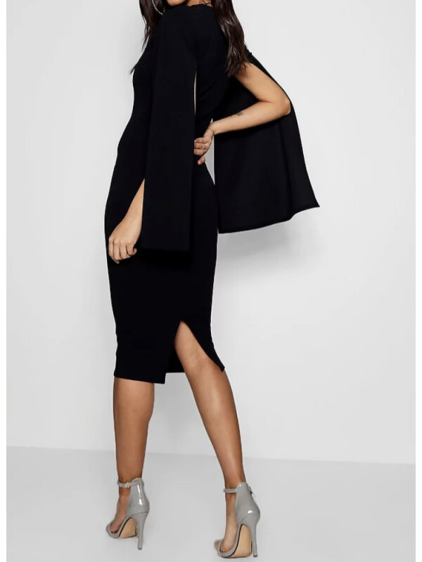 ROCHIE MIDI CU MANECI TIP  PELERINA 