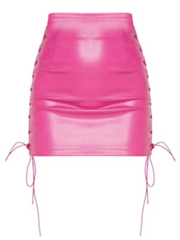 FUSTA MINI CU ȘNUR  ROZ BOMBON