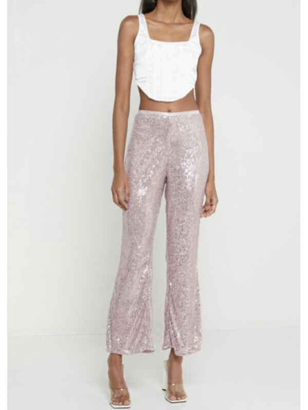 PANTALONI CU PAIETE ROZ 