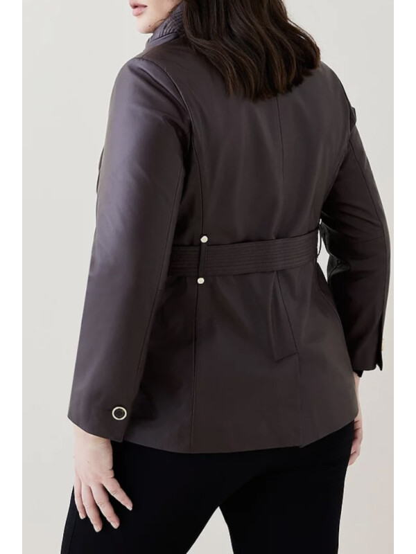 SACOU SCURT DIN PIELE NATURALA