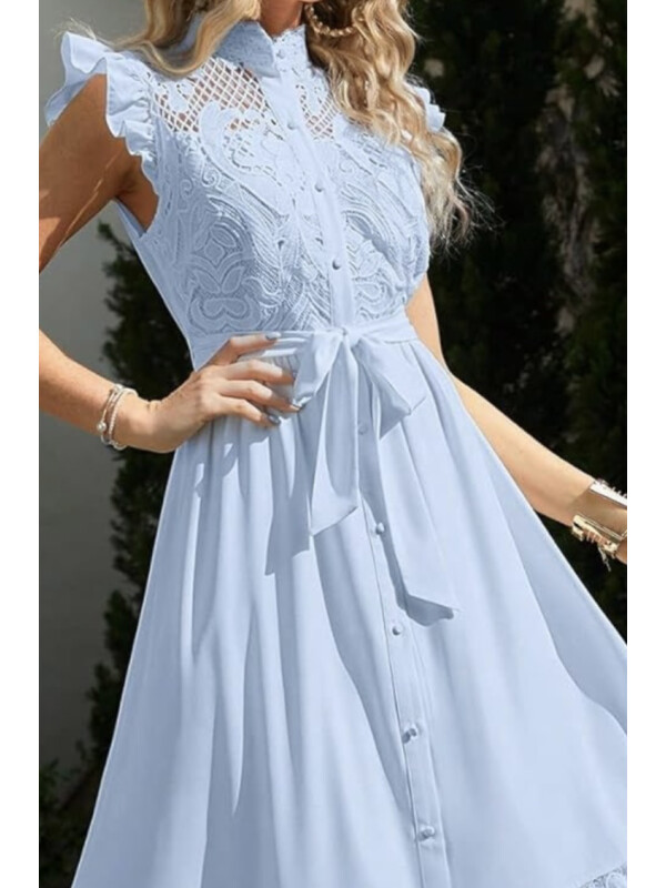 ROCHIE CU DANTELA BLUE