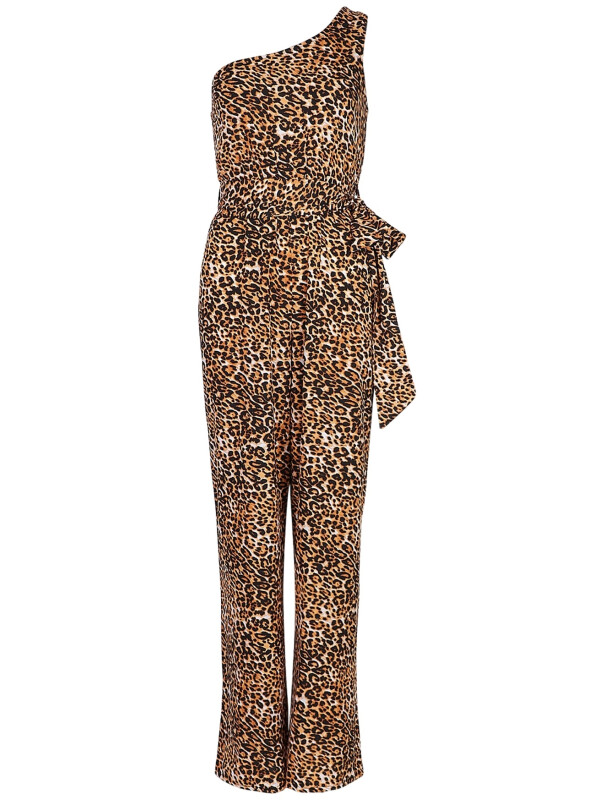 Salopetă leopard cu un umăr