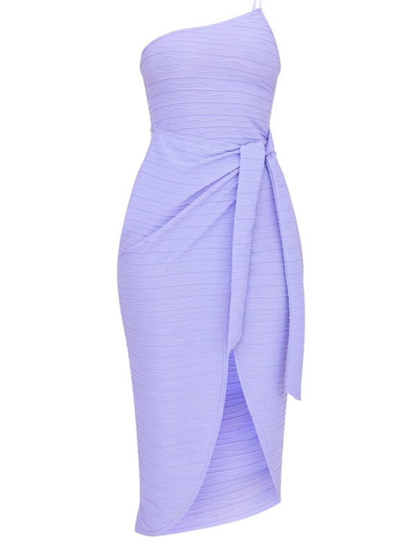 ROCHIE MIDI CU TEXTURĂ MOV