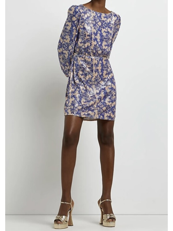 ROCHIE MINI CU PAIETE MOV