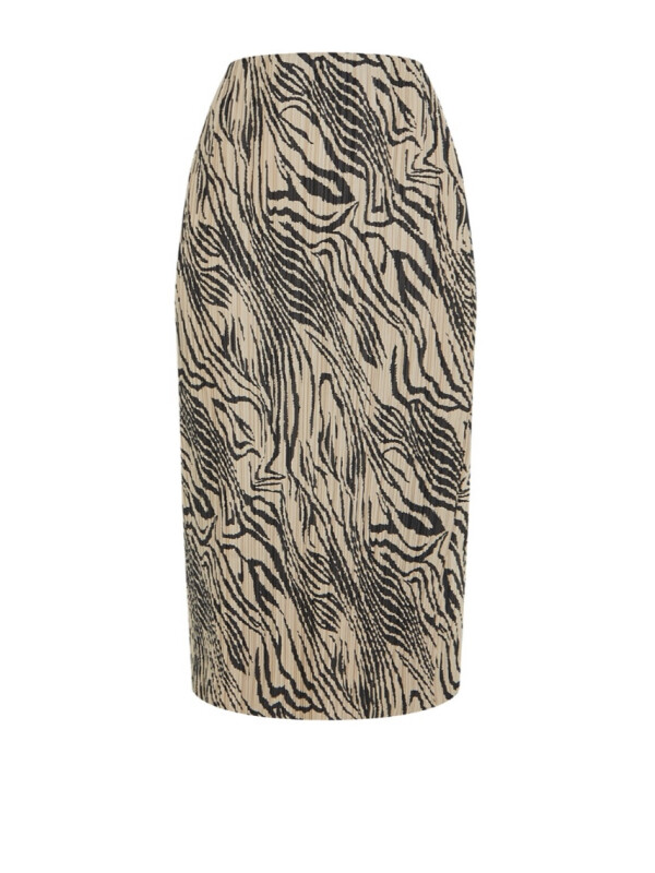 FUSTA MIDI CU IMPRIMEURI ZEBRĂ 