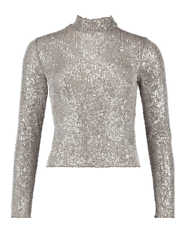 BLUZA CU PAIETE ARGINTI