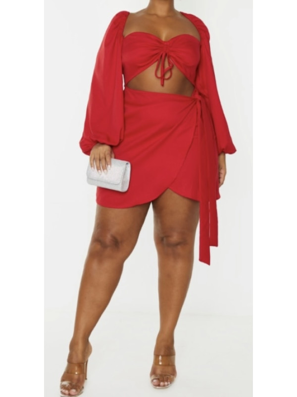 PLUS ROCHIE ROȘIE DECUPĂTĂ