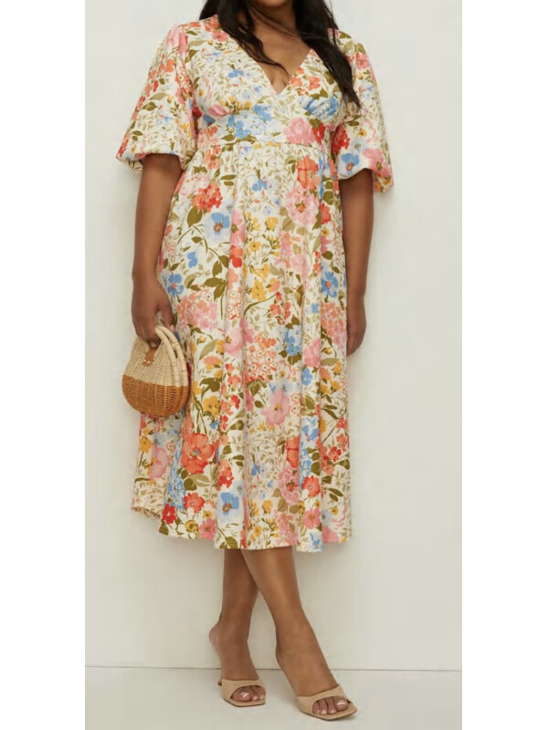 ROCHIE MIDI CU DECOLTEU IN V