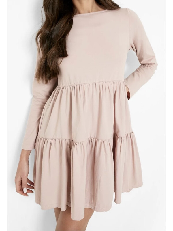 Rochie smock cu maneca lunga Boohoo