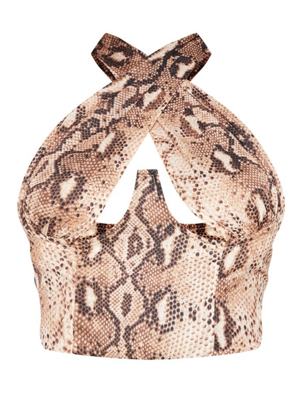 Corset cu imprimeu șarpe