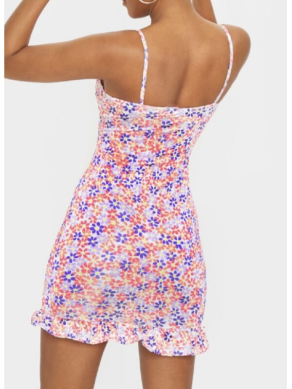 ROCHIE ROZ CU FLORI MULTICOLOR