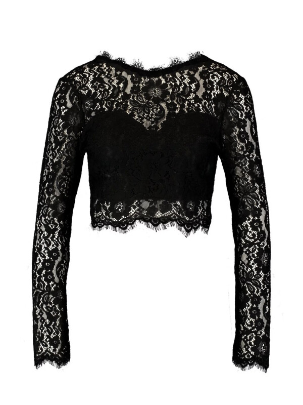 Crop top din dantelă premium