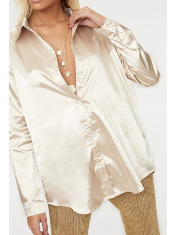 CĂMAȘĂ SATIN CREM
