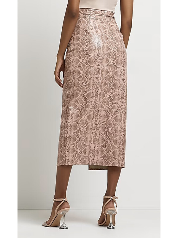 FUSTA MIDI CU IMPRIMEU ȘARPE 
