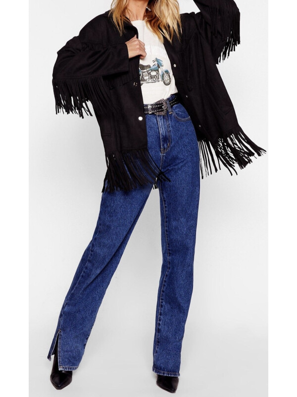 Cămașă cu franjuri Nasty Gal 