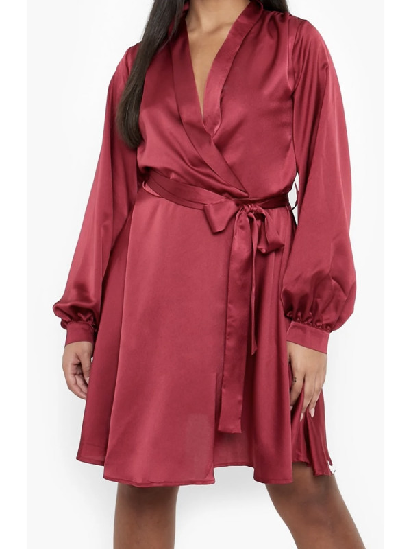 PLUS ROCHIE  SKATER WRAP DIN SATIN    