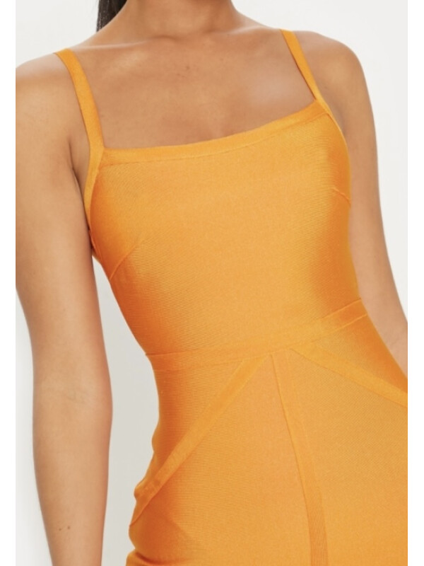 ROCHIE BODYCON PORTOCALIU 