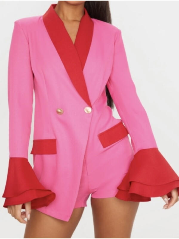 SALOPETA ROZ CU MANECI 