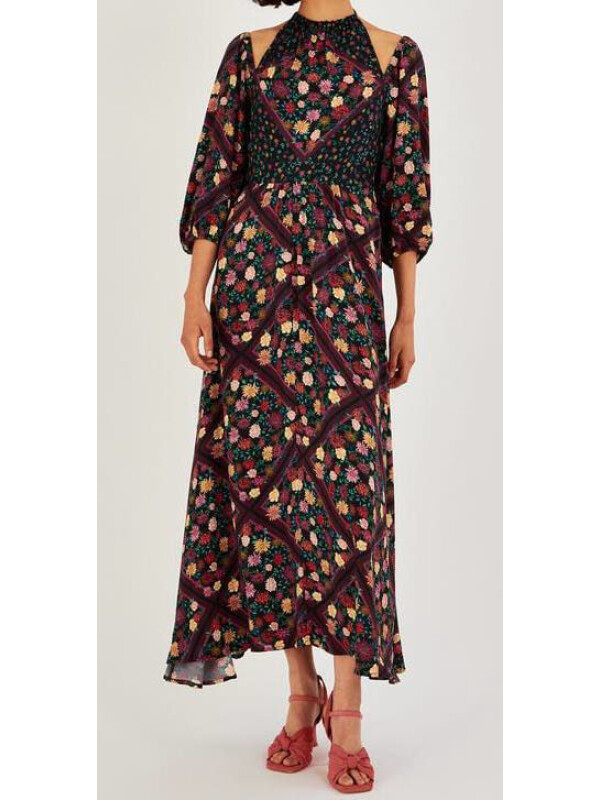 Rochie midi Sanvi cu imprimeu-Multicolor-42