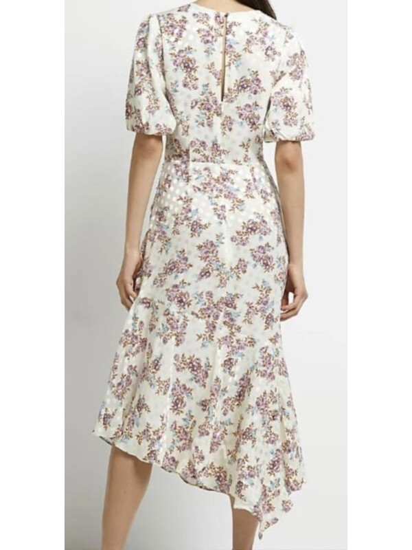 ROCHIE MIDI ASIMETRICĂ IMPRIMEU FLORAL 