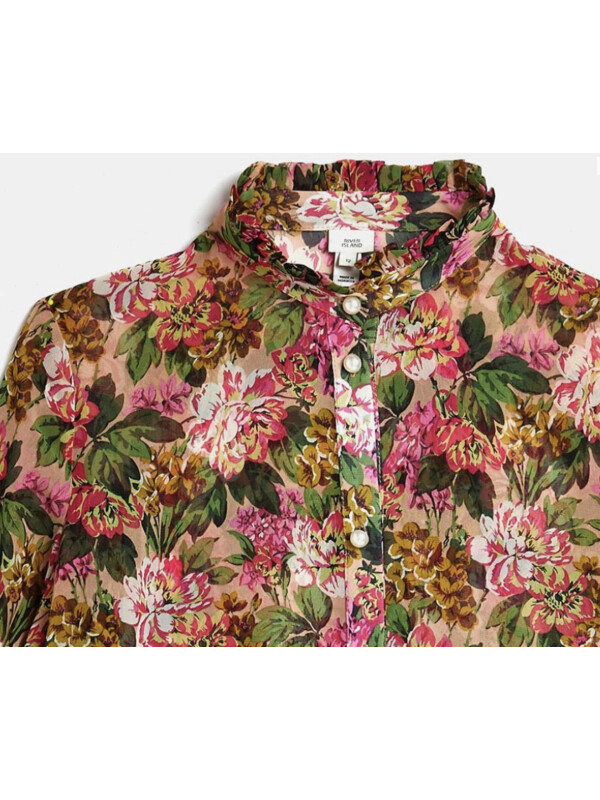 CĂMAȘĂ CU FLORI ROZ