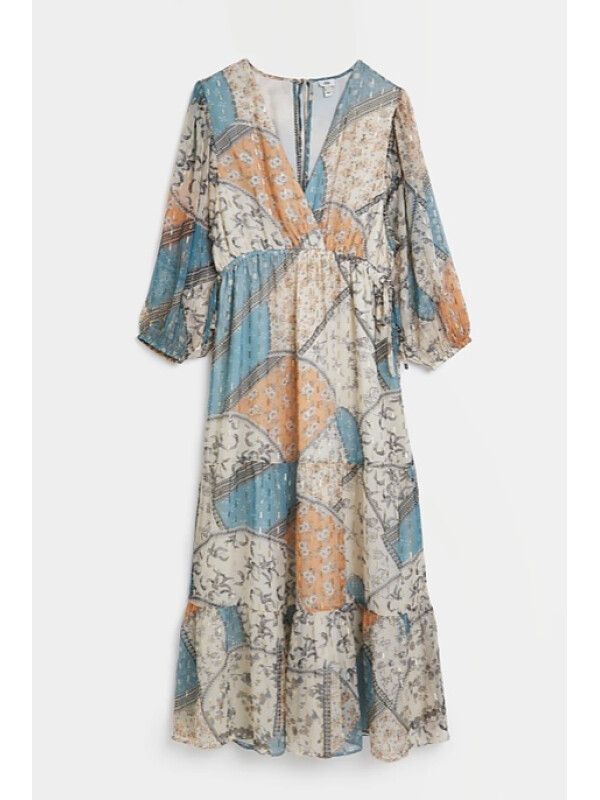 ROCHIE MAXI SMOCK ALBASTRU