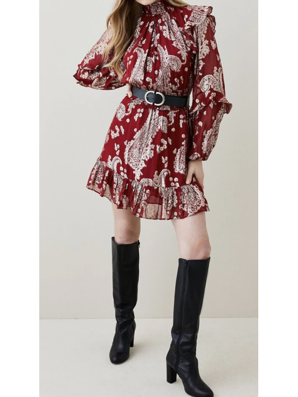 ROCHIE MINI CU GÂT ÎNALT 