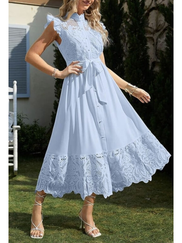 ROCHIE CU DANTELA BLUE