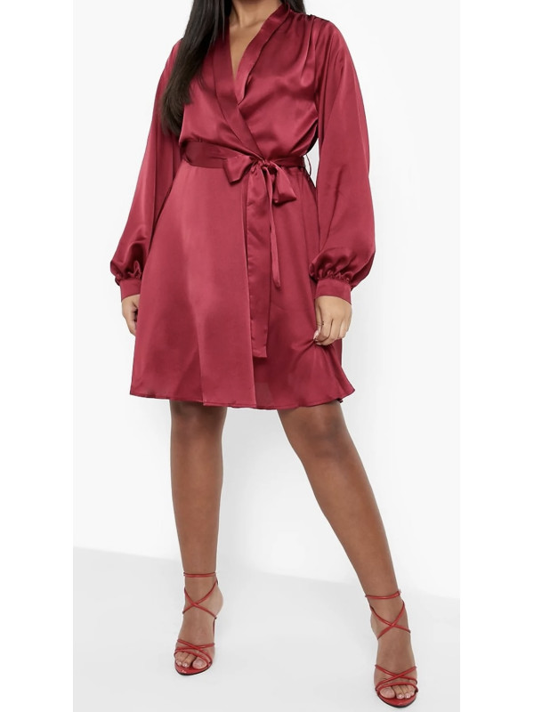 PLUS ROCHIE  SKATER WRAP DIN SATIN    
