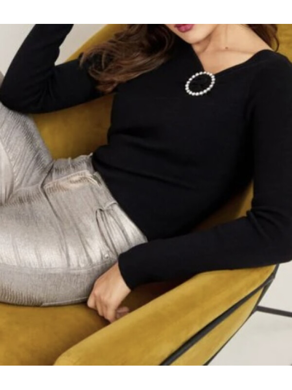 PULOVER CU BROȘĂ ȘI PIETRE DECORATIVE NEXT