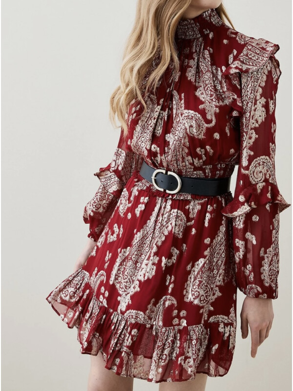 ROCHIE MINI CU GÂT ÎNALT 