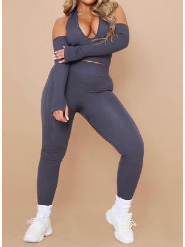 TOP MÂNECĂ LUNGĂ GRI