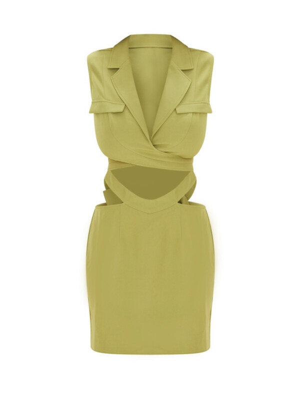 ROCHIE VERDE FĂRĂ MĂNECĂ