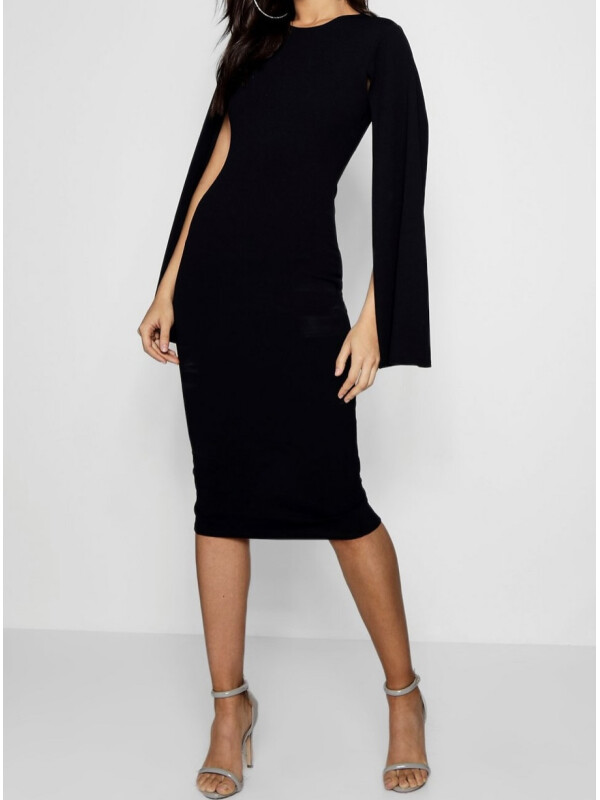 ROCHIE MIDI CU MANECI TIP  PELERINA 