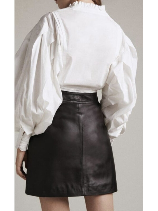FUSTA MINI DIN PIELE