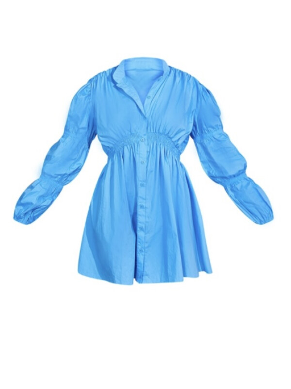 ROCHIE DE CAMAȘĂ BUMBAC ALBASTRĂ 