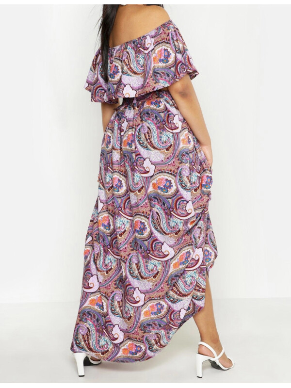 PLUS TOP BARDOT ȘI FUSTA MAXI 