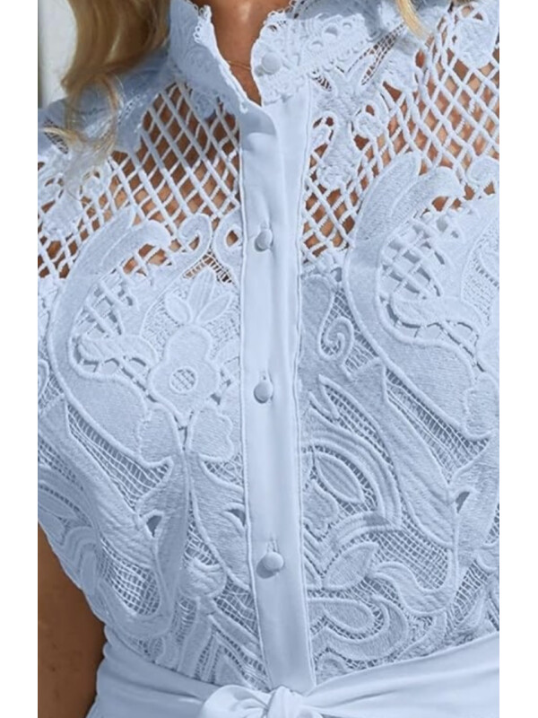 ROCHIE CU DANTELA BLUE