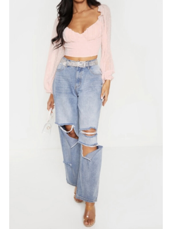 BLUZA ROSE DOBBY MESH 